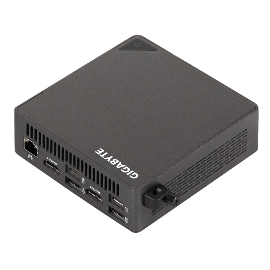 Gigabyte BRIX (GB-BRU5-225H) Barebone Kit, Intel Core Ultra 5 225H 14 Core CPU, 2 x DDR5 SO-DIMM Slots, 2 x M.2 2280 Slots, 1 x M.2 E Key 2230 Wi-Fi & BT slot (Wi-Fi 7 RTL8922AE)