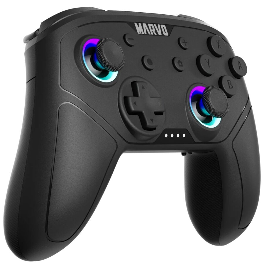 Marvo GT-80 Pact 60 Wireless Gaming Controller Compatible with PS3, PS4, Switch, PC and Mobile (Black)