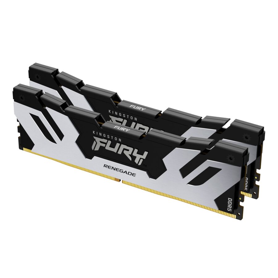 Kingston FURY Renegade KF564C32RSK2-32 32GB (2x 16GB) U-DIMM System Memory, 6400MHz, DDR5, CL32, Silver, Intel XMP