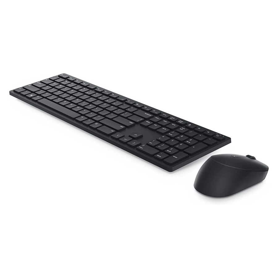 Dell KM5221W Pro Wireless Keyboard and Mouse Set for Windows, 2.4GHz Wireless, QWERTY UK English Layout, Black