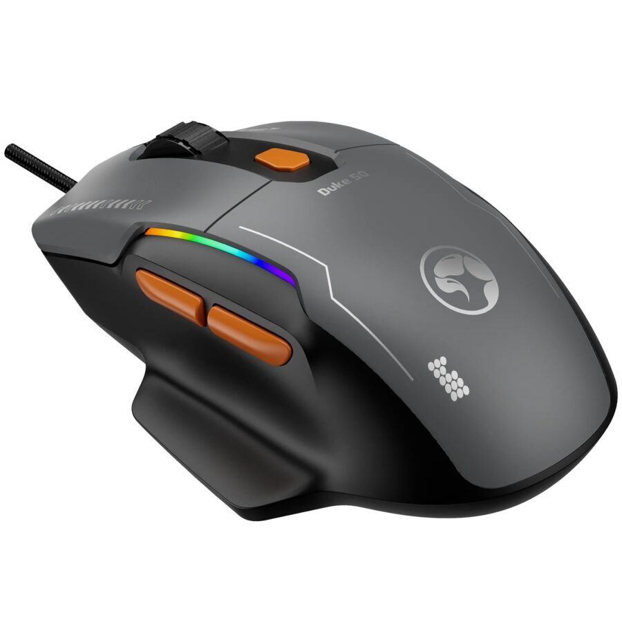 Marvo Duke 50 M368 Wired Gaming Mouse, 6 DPI levels (800 - 12800), 1000Hz Polling Rate, 13 Mode RGB Backlighting, 68g