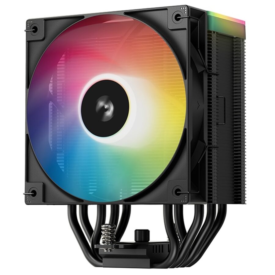 DeepCool AG500 BK ARGB CPU Air Cooler, 240W TDP, 120mm PWM Fan, 5 Copper Heatpipes, Addressable RGB Lighting, Intel & AMD Compatible, Black