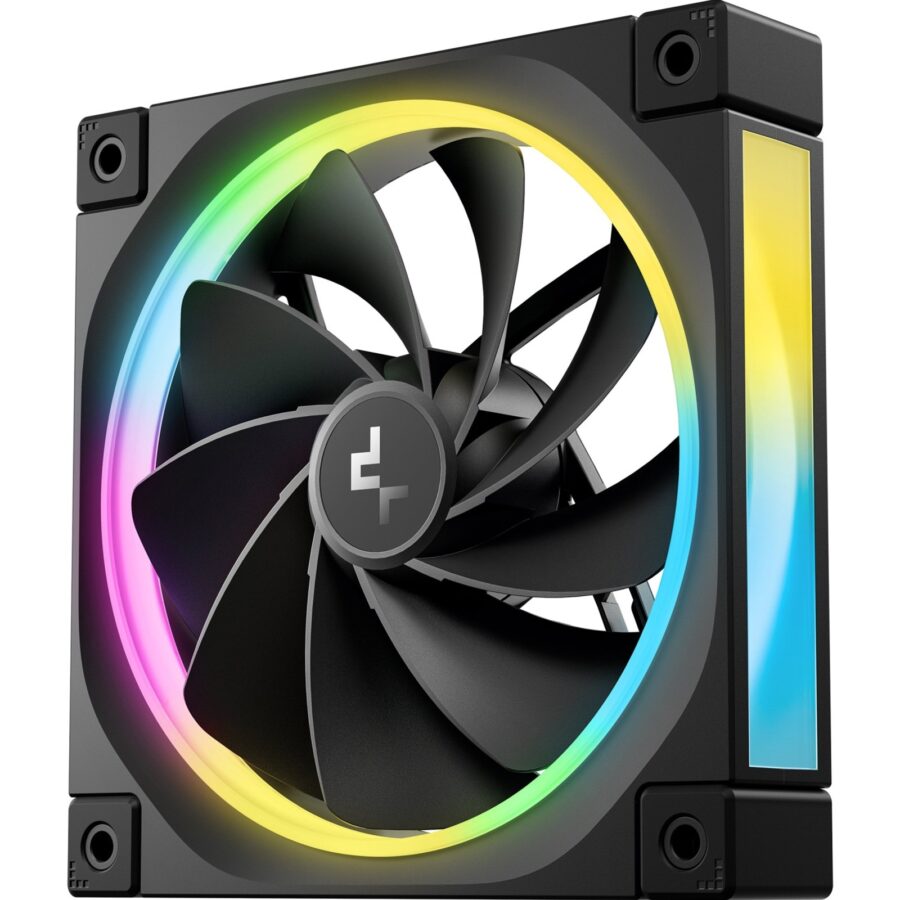 DeepCool FL12 120mm PWM 3 Pack Reverse Fan - High Performance, Low Noise, Fluid Dynamic Bearing, 36 ARGB LEDs, 500-2150 RPM, 55 CFM Airflow, 4-Pin PWM Control
