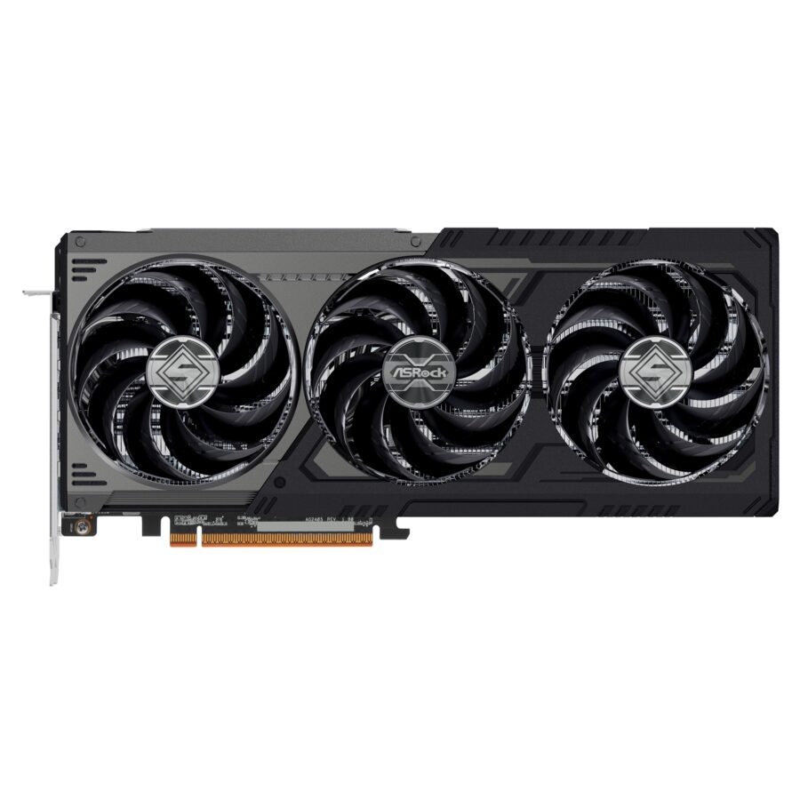 ASRock AMD Radeon RX 9070 XT Steel Legend Dark 16GB GDDR6 Graphics Card, 4096 Streams, 2970 MHz Boost Clock, Triple Fan, 3x DisplayPorts / 1x HDMI Port