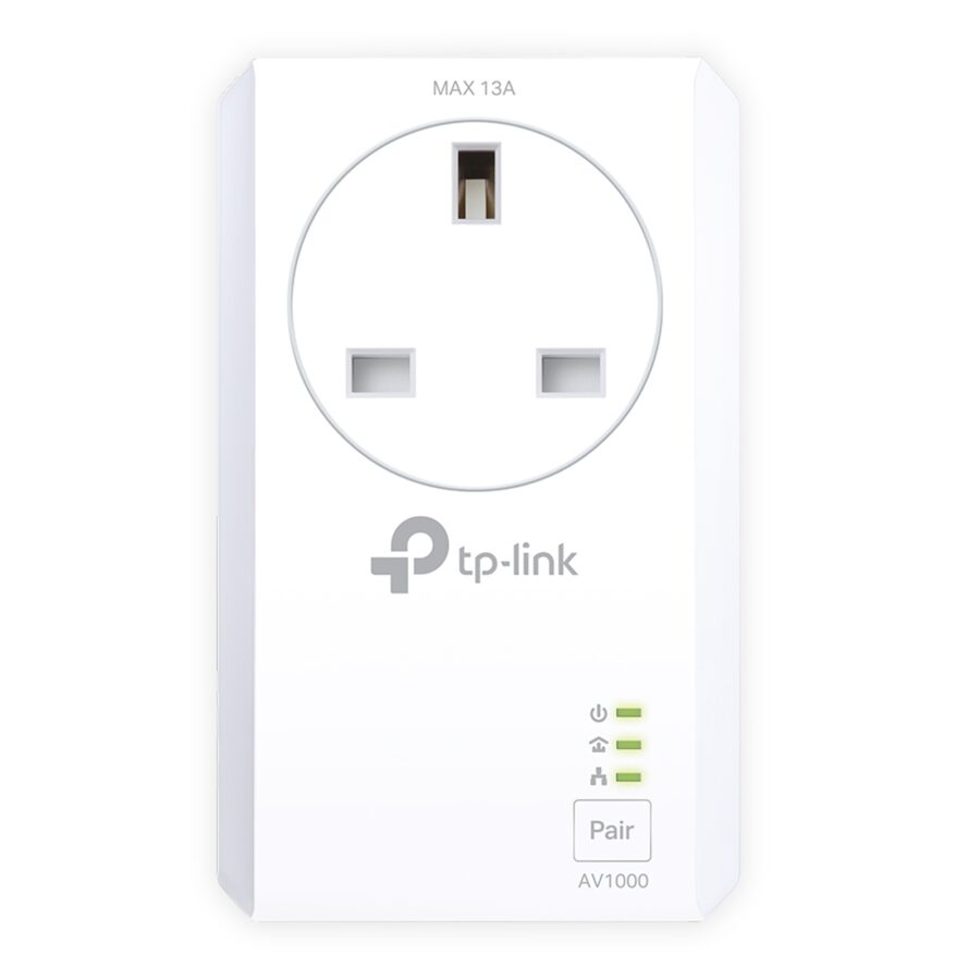 TP-Link TL-PA7027P KIT AV1000 2-Port Gigabit Pass-through Powerline Starter Kit