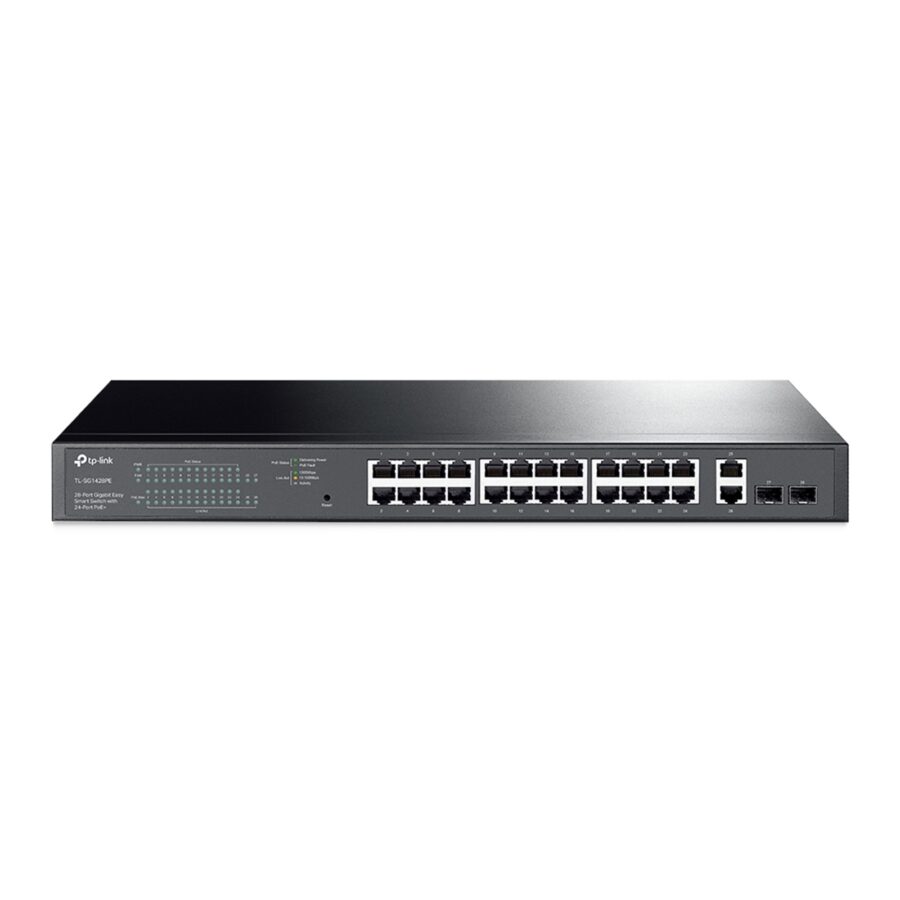 TP-Link TL-SG1428PE 28-Port Metal Gigabit Easy Smart PoE Switch with 24-Port PoE+ (250W)