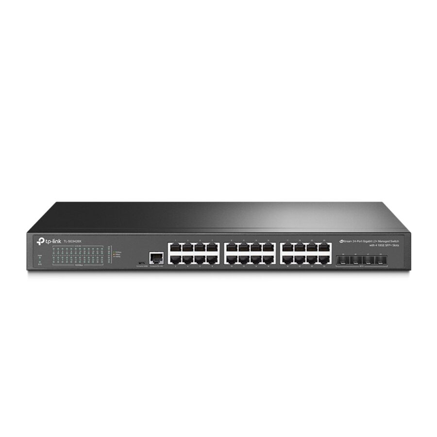 TP-Link JetStream TL-SG3428X 24-Port Metal Gigabit L2+ Managed Switch with 4 10GE SFP+ Slots