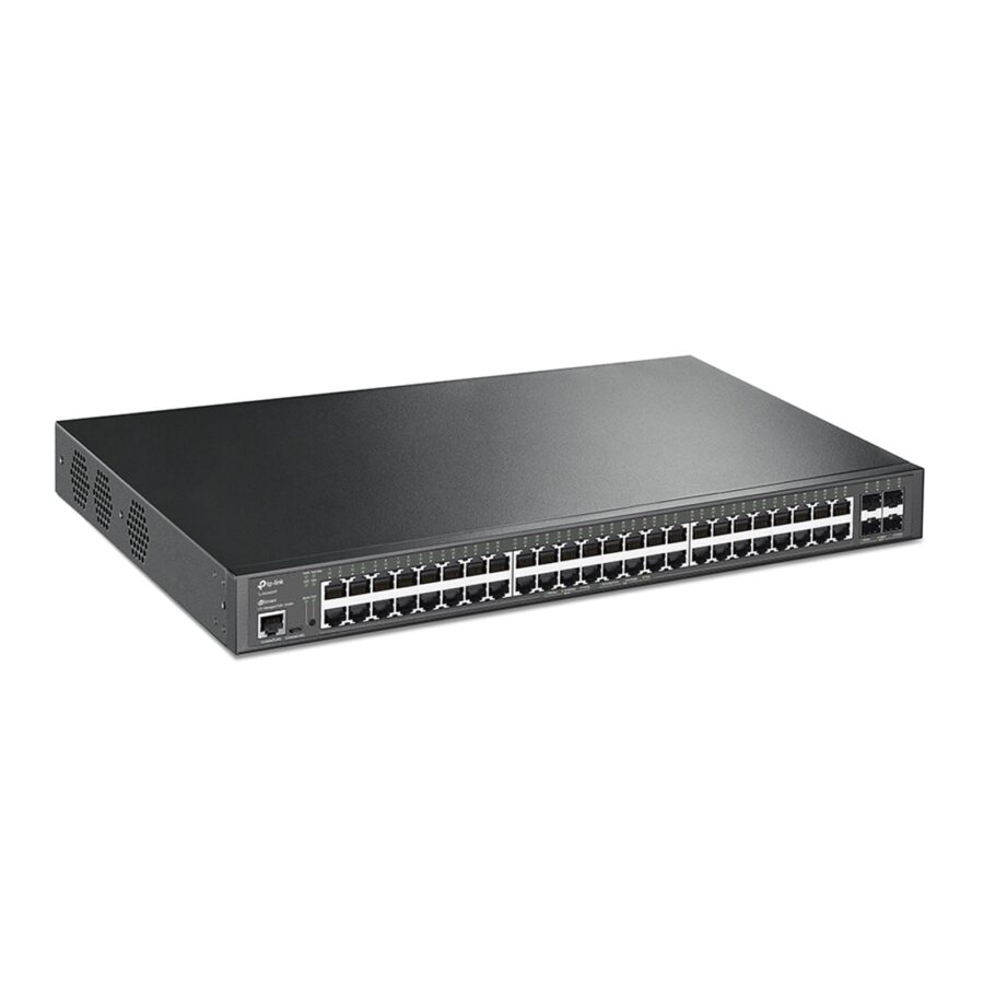 TP-Link TL-SG3452XP 48-Port L2+ Managed GbE PoE+ Access Switch w/ 4 x 10G SFP+ Ports & 3-Year Omada Hosted Cloud Controller