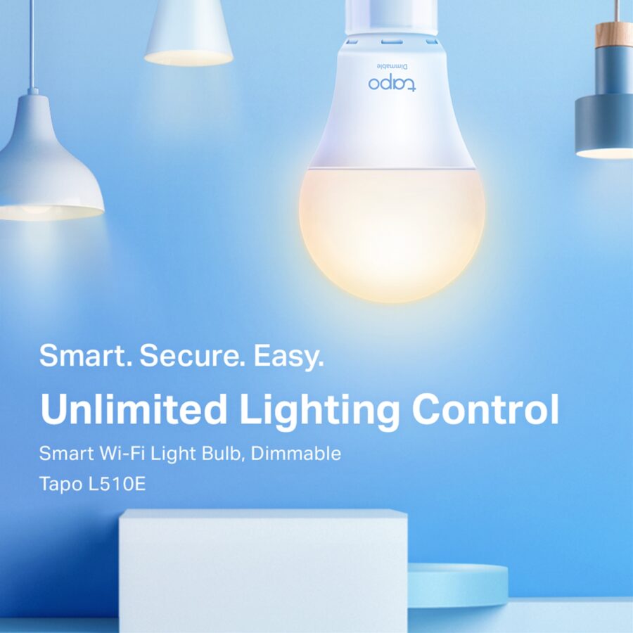 TP-Link Tapo L510E(2-Pack) Dimmable Smart Light Bulb, E27, 2-Pack