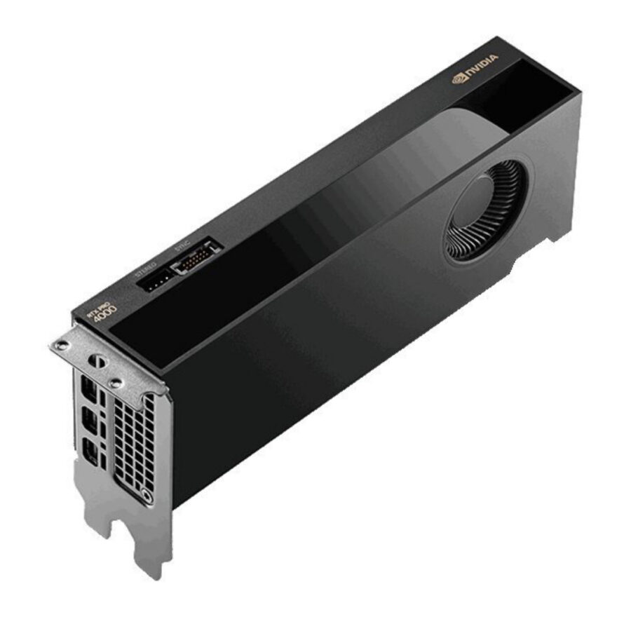 PNY NVIDIA RTX PRO 4000 SFF Blackwell 24GB Professional Graphics Card, 8960 CUDA Cores, 280 Tensor, 70 RT, Single Fan, 4x DisplayPort - OEM