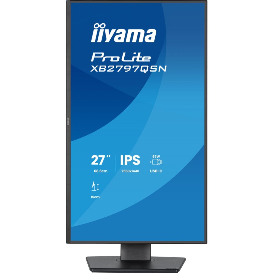 iiyama PROLITE XB2797HSN-B1 27 inch IPS Monitor, Full HD, 1ms, HDMI, DisplayPort, Freesync, 100Hz, Speakers, Black, Internal PSU