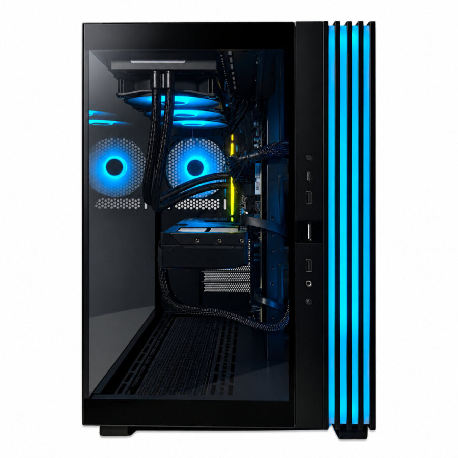 AMD Ryzen 7 5.60GHz RTX 5080 Performance Gaming PC with 32GB RGB DDR5, 2TB NVMe, 360mm RGB Liquid Cooler, Windows 11 Home & FREE be quiet! Gaming Keyboard & Mouse