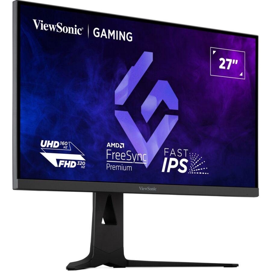 Viewsonic XG275D1-4K 27 Inch Dual Mode 4K IPS Gaming Monitor, 0.5ms, 160Hz, HDMI, DisplayPort, Freesync, Height Adjustable, Swivel, Speakers, VESA