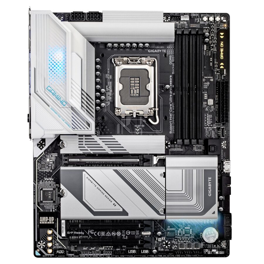 Gigabyte Z890 GAMING X WIFI7 Intel 1851 Socket Motherboard, ATX, 4x DDR5 Slots, 4x M.2 Sockets, Fitted I/O Shield, 2.5GbE LAN, Wi-Fi 7, 1x DisplayPort / 1x HDMI Port / 1x USB-C (USB4)